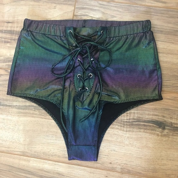 Dolls Kill Pants - Disco rave shorts